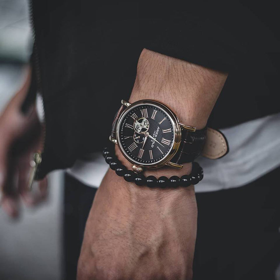 Aries gold G 902 Men Automatic / Black strap