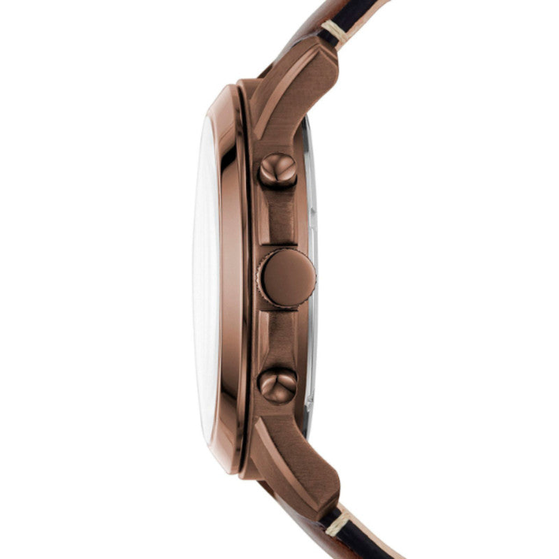 Fossil FS5344 Men Brown Leather Strap