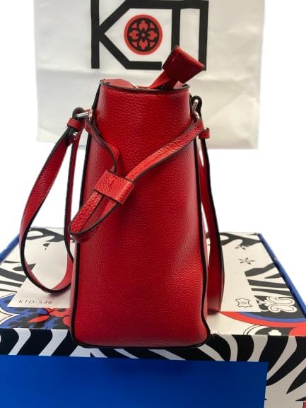 KTD Leather Tote Bag KTD-536 Rouge Vermillon by Kenzo Takada