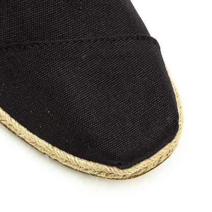 TOMS Men’s University Stripe Classic Alpargata Espadrilles Rope Loafer Black Slip-On