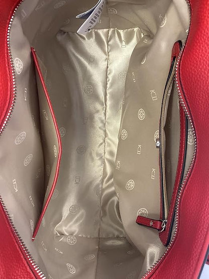 KTD Leather Tote Bag KTD-536 Rouge Vermillon by Kenzo Takada