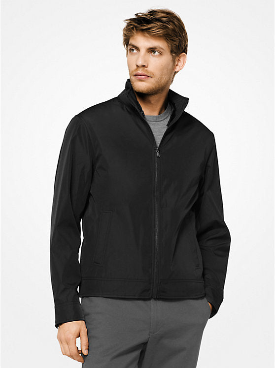 Michael Kors Men's Black Tech Track Jacket Waterproof
