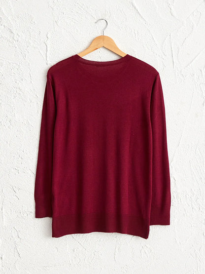 LC WAIKIKI Shiny knit sweater with sequin embroidery